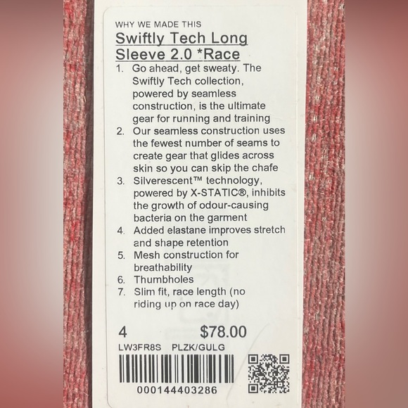 Lululemon Long Sleeves Race Length Swifty Tech 2.0 - Picture 4 of 5